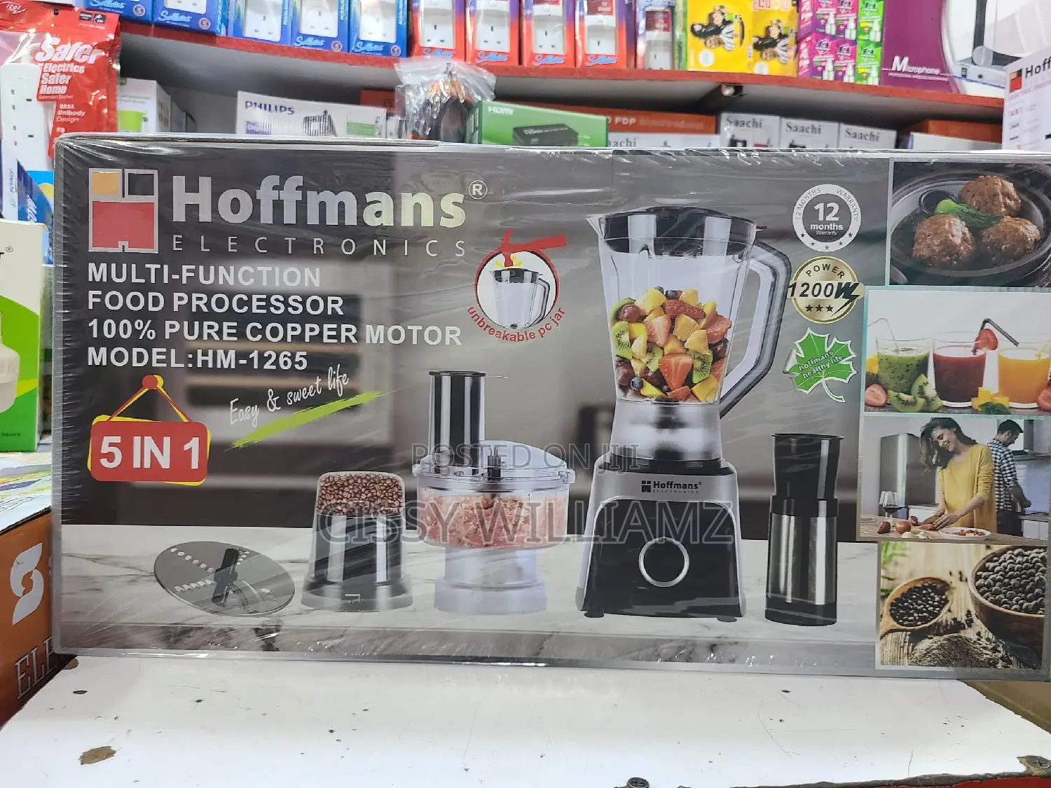 Hoffman Food Processor/5in1 Food Processor/Juicer/Grinder
