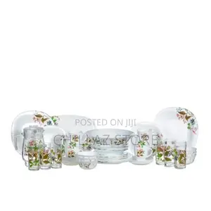 Luminarc Plates, Cups, Bowls Glass Dinnerware Set, 46
