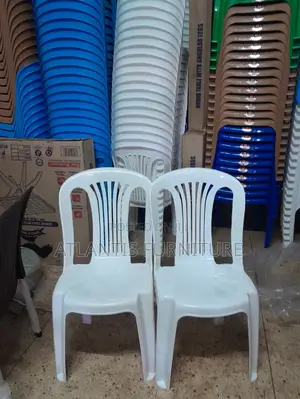 Plastic White Chair Armless