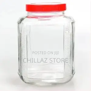 Bon Appetit 4.5L Square Glass Cereal Cookies Storage Jar