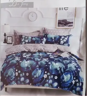 Duvet Set With 1 Bedsheet, 2 Pillow Cases – Blue and White