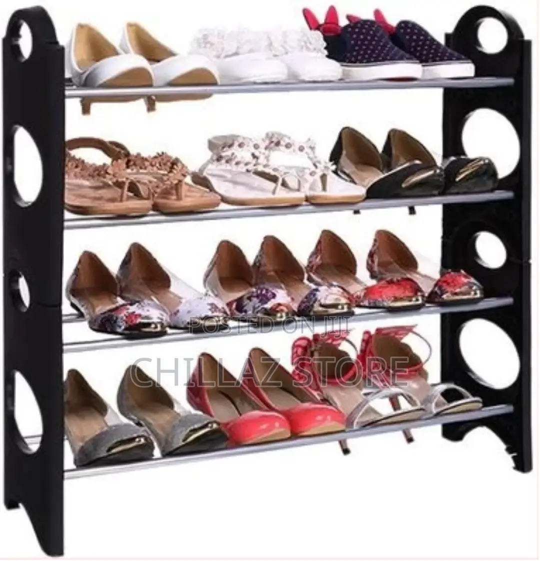 4 Tier Shoe Storage Portable 4 Layer Shoe Rack Organizer