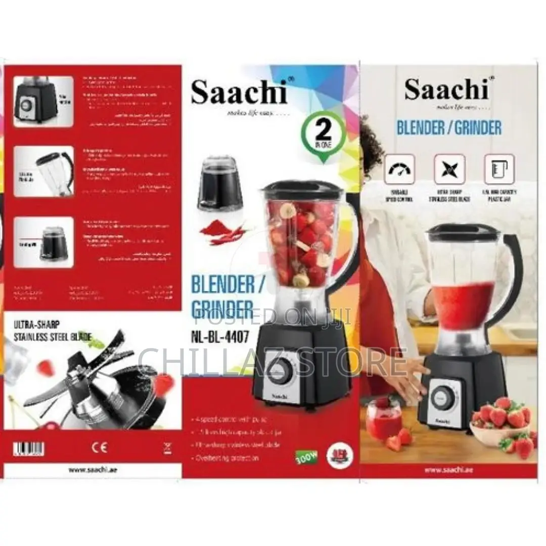 Saachi 2-in-1 Double Jar Blendforce Blender, 1.5 Litres –