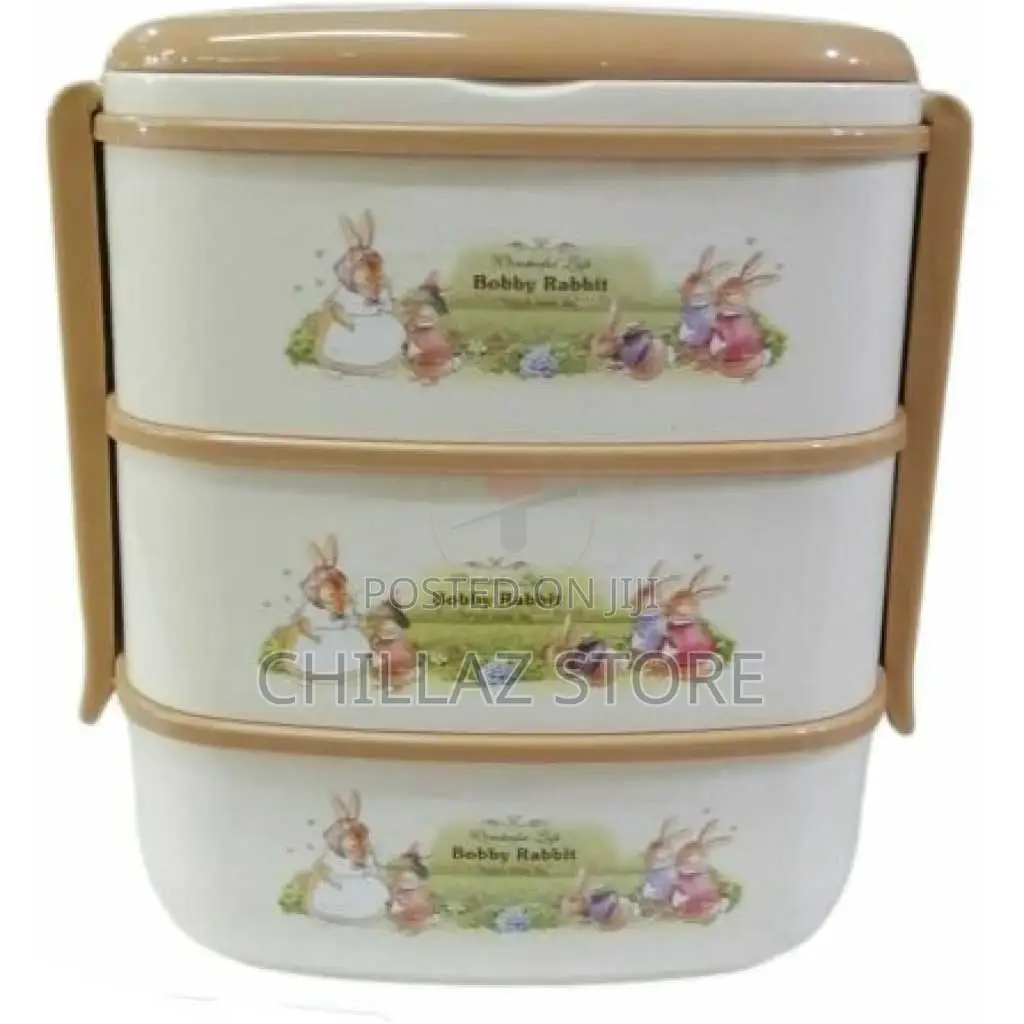3layer Rabbit Lunch Box Container Tiffin