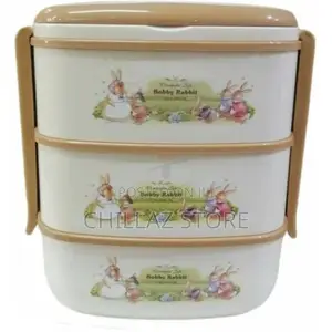 3layer Rabbit Lunch Box Container Tiffin