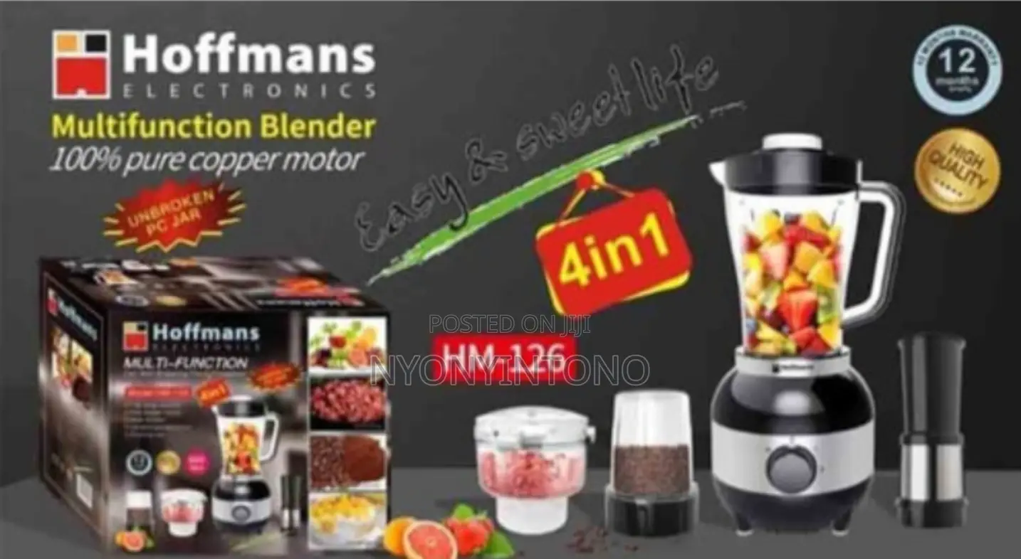 Hoffmans 4 in 1 Blender With 1year Warranty