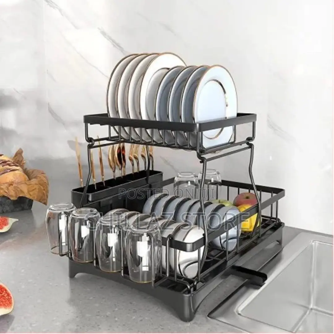 Dish Drying Rack, 2 Tier Dish Racks for Kitchen Counter