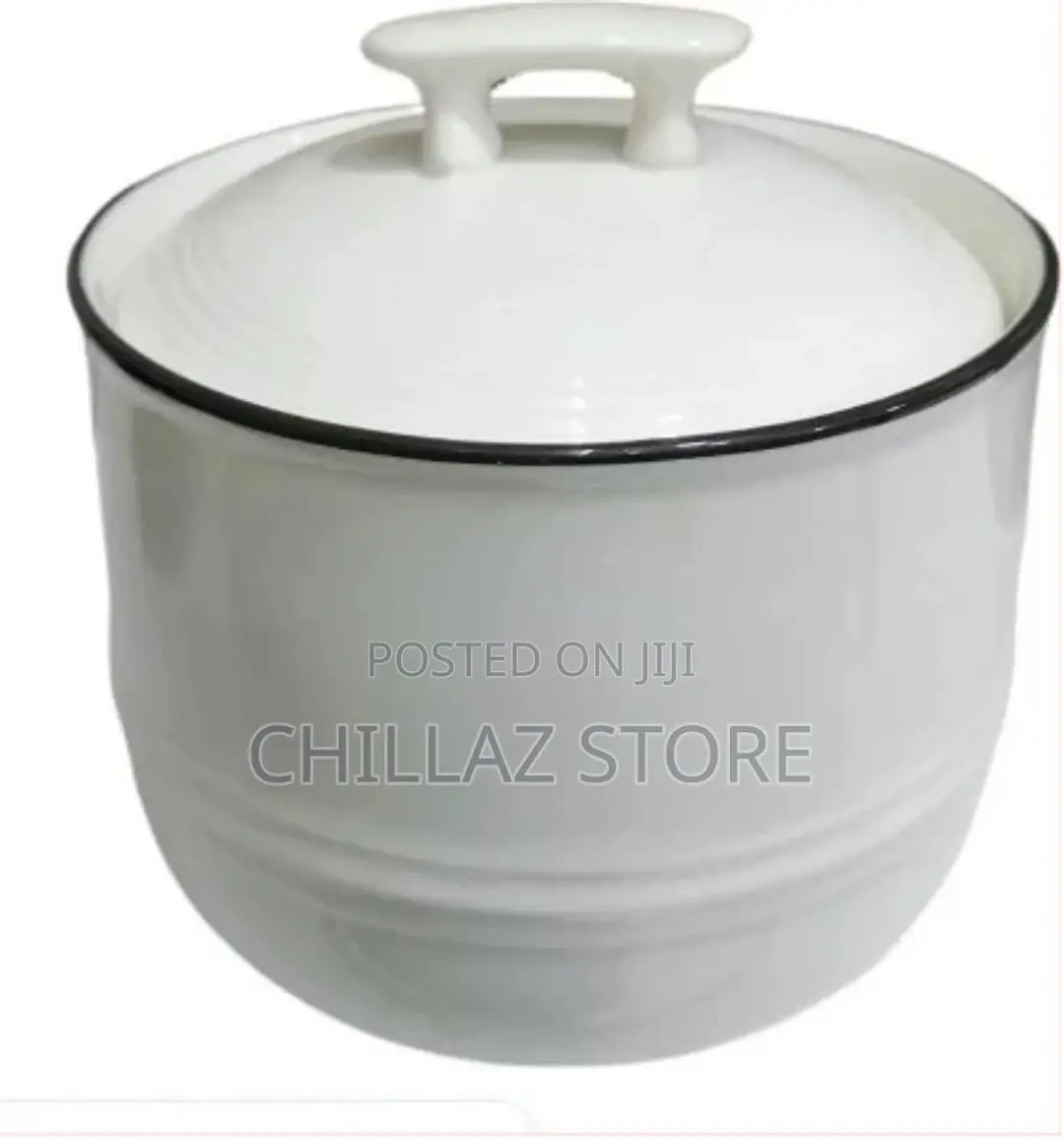 Round Ceramic Spice Sugar Bowl Dish – White