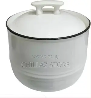 Round Ceramic Spice Sugar Bowl Dish – White