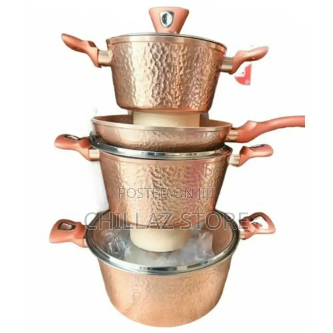7 Piece Non-Stick Serving Dishes Saucepans Cookware