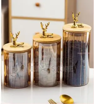 3PC Airtight Storage Pantry Food Glass Jars