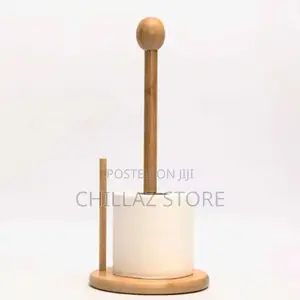 Bamboo Toilet Paper Holder Standing Rolltissue Storage Stand