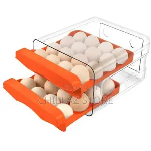 32 Grid Egg Holder for Refrigerator 2-Layer Egg Container