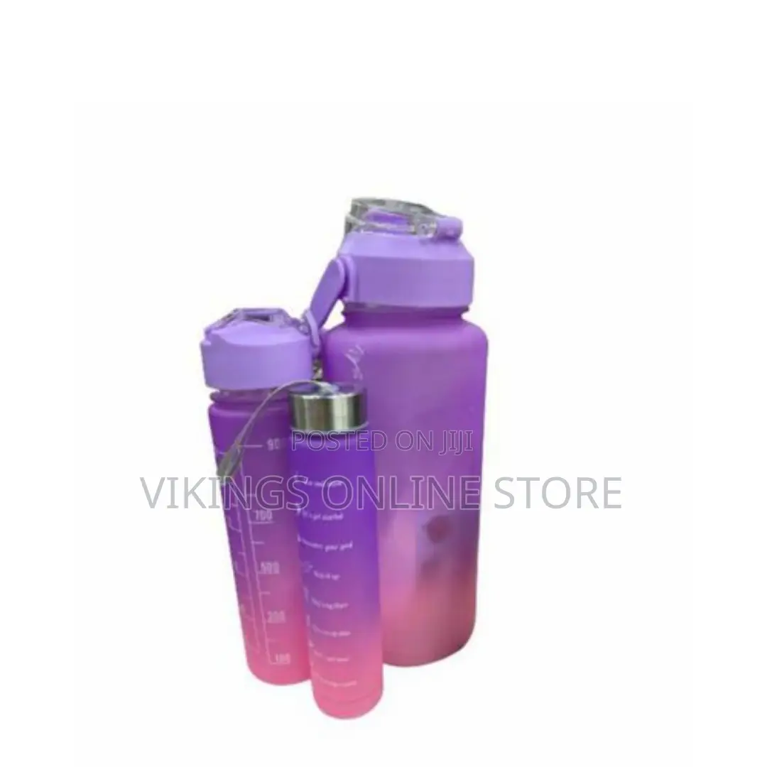 3in1 Extra Large Water Bottle Set Multicolor