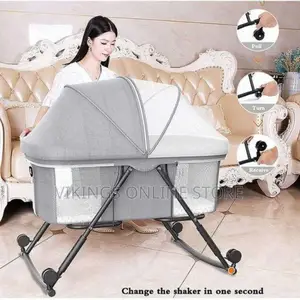 Bedside Baby Crib Cot Bed,Height-Adjustable Travel Cot N Bed