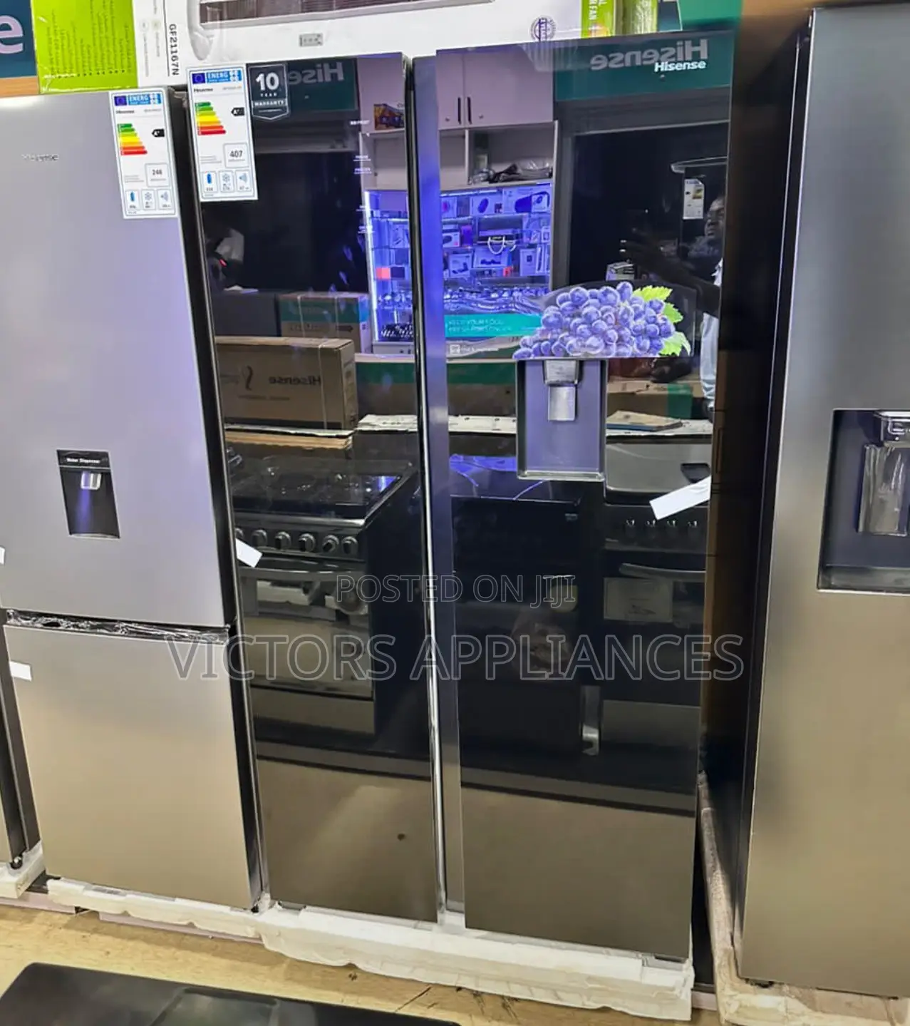 670L Hisense Side by Side Refrigerator With a W.Dispenser