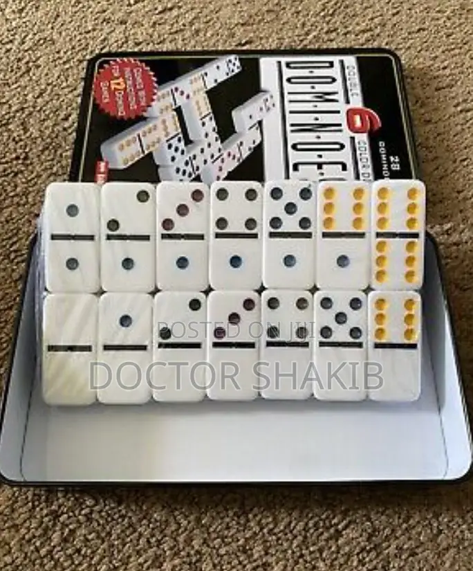 Double 6 Color Dot Dominoes Game Set