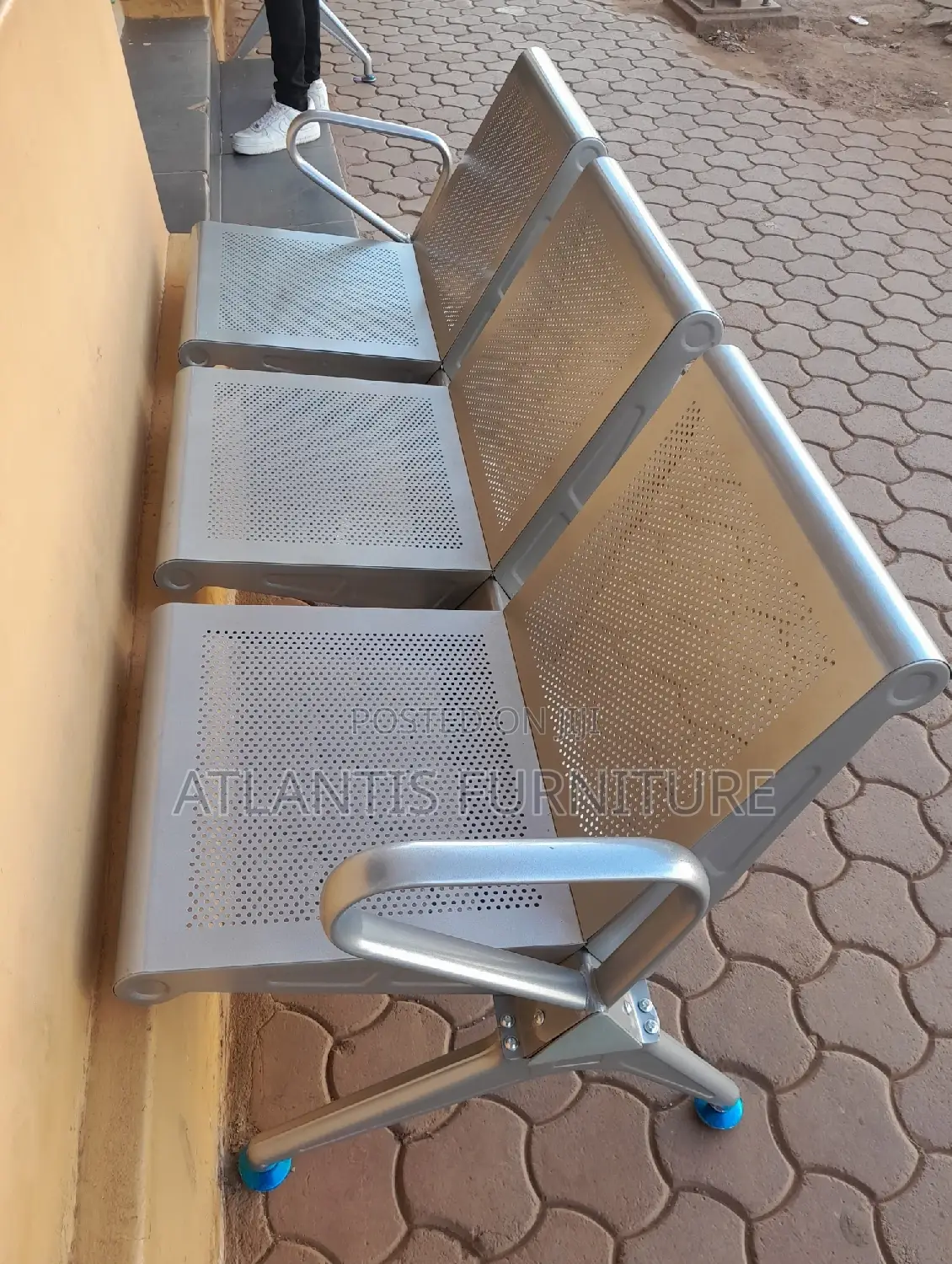 Silver Heavy Duty Three Seater.