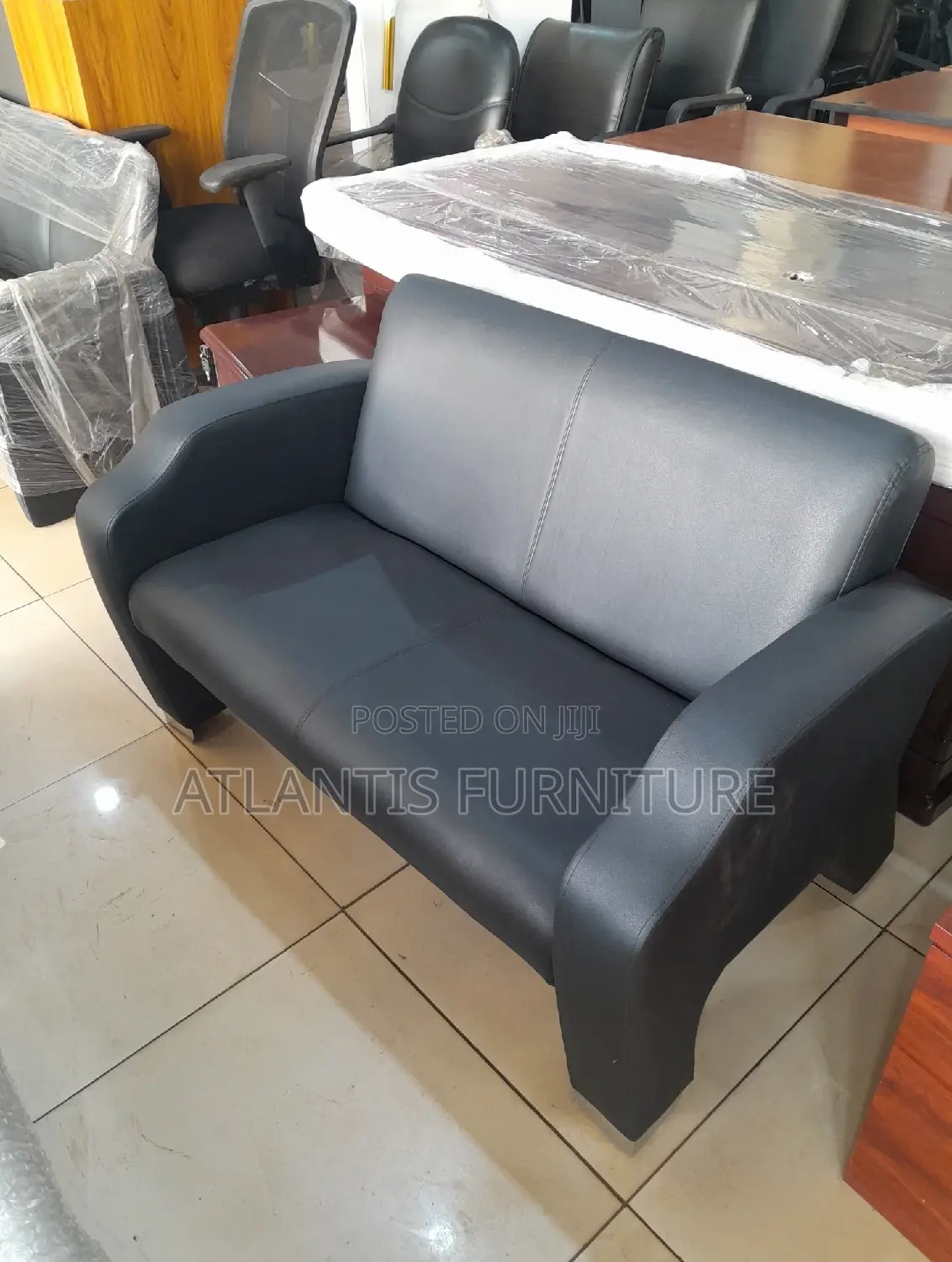 Imported Leather 2 Seater.