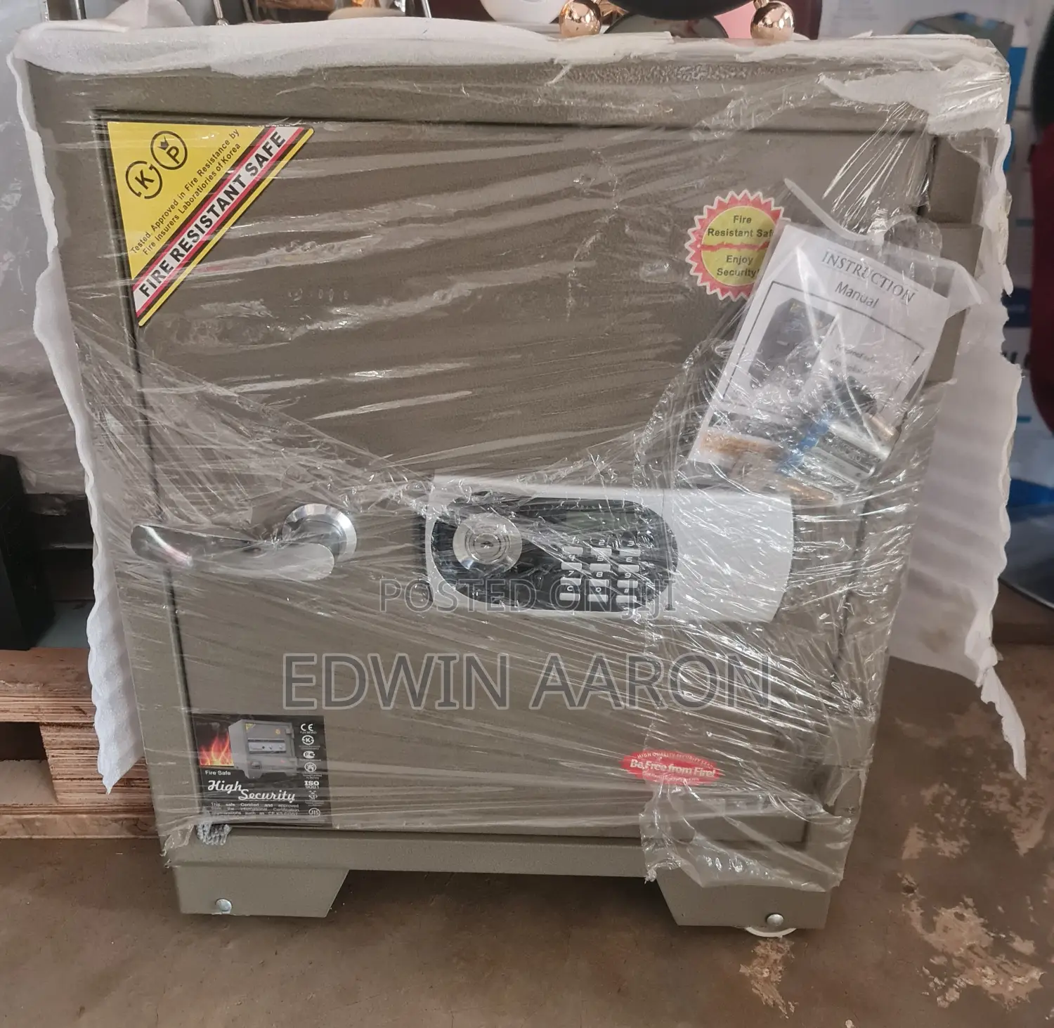 Electronic Lock and Key Lock Fire Proof Safe