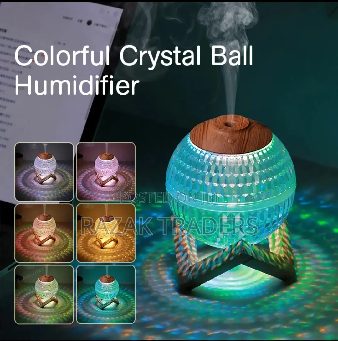2-in-1 Mini Colorful Night Light Crystal Ball Humidifiers