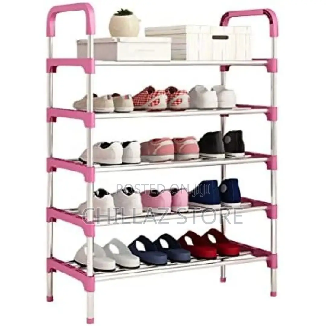5 Layer Stainless Steel Stackable Shoes Rack Organizer