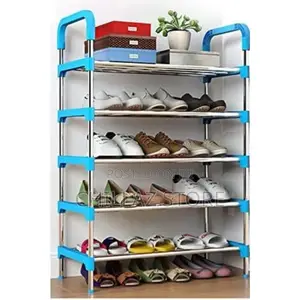 5 Layer Stainless Steel Stackable Shoes Rack Organizer