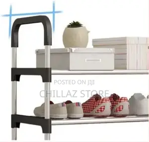 4 Layer Stainless Steel Stackable Shoes Rack Organizer