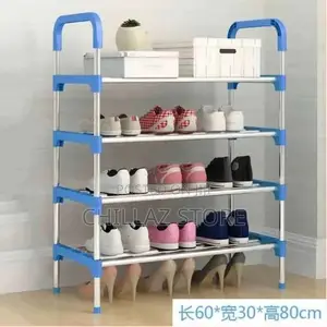 4 Layer Stainless Steel Stackable Shoes Rack Organizer