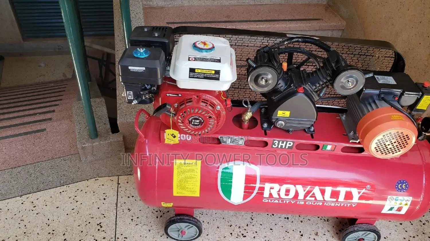 Air Compressor Double (Engine and Motor) 200l