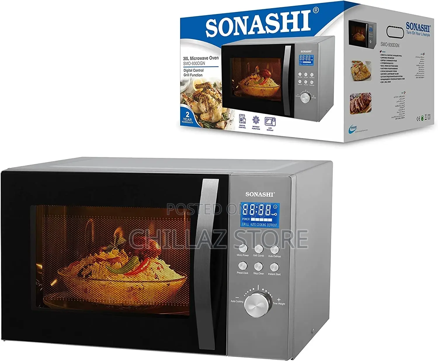 Sonashi SMO-930DGN 30 Microwave Oven W/ Grill Function,