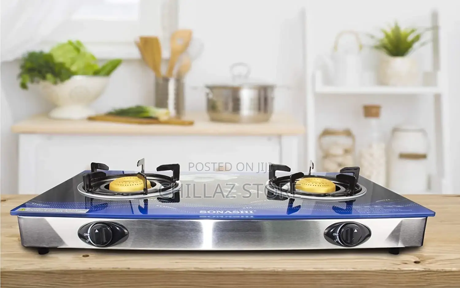 Sonashi SGB-202GN Double Gas Stove Glass Panel,