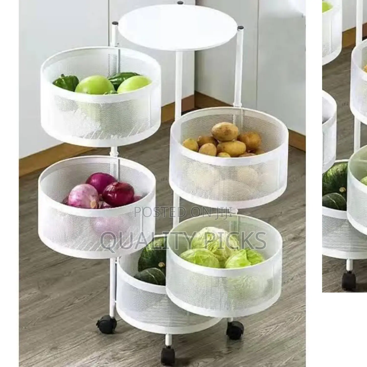 Stainless Rotating Vegetable Storage Rack