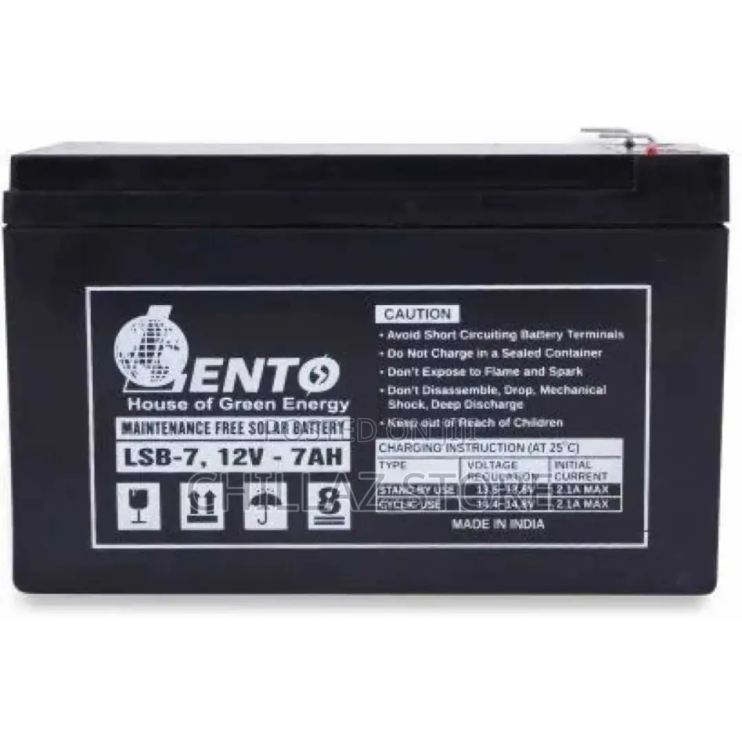 Lento 7AH 12V Solar Battery Sealed Maintenance-free Battery,