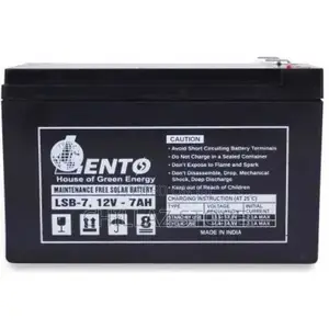 Lento 7AH 12V Solar Battery Sealed Maintenance-free Battery,