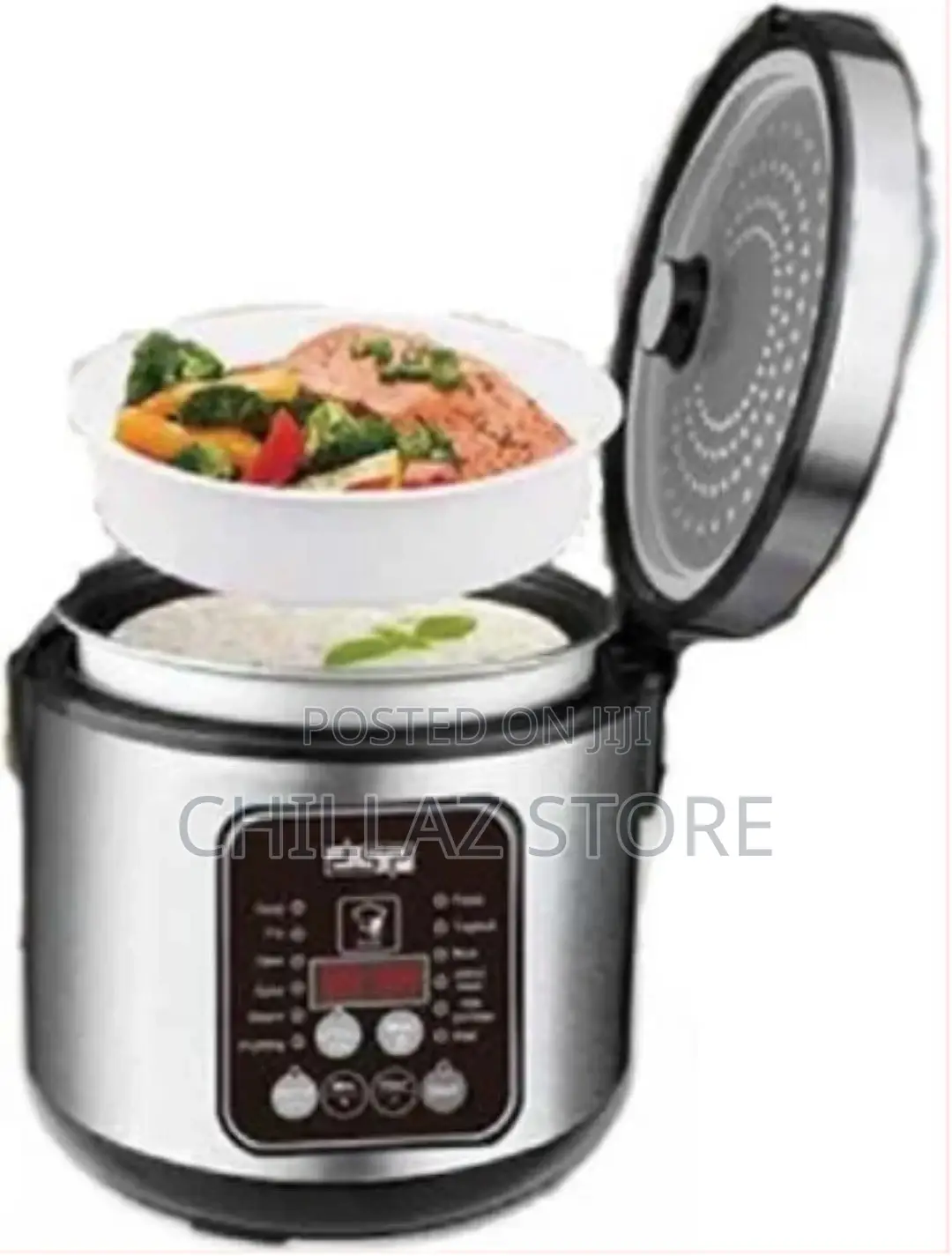 DSP 8 Litre Multi-Functional Rice Cooker Steamer Pan, Silver