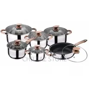 Kaisa Villa 12 Pieces Flash Heavy Stainless Steel Saucepans