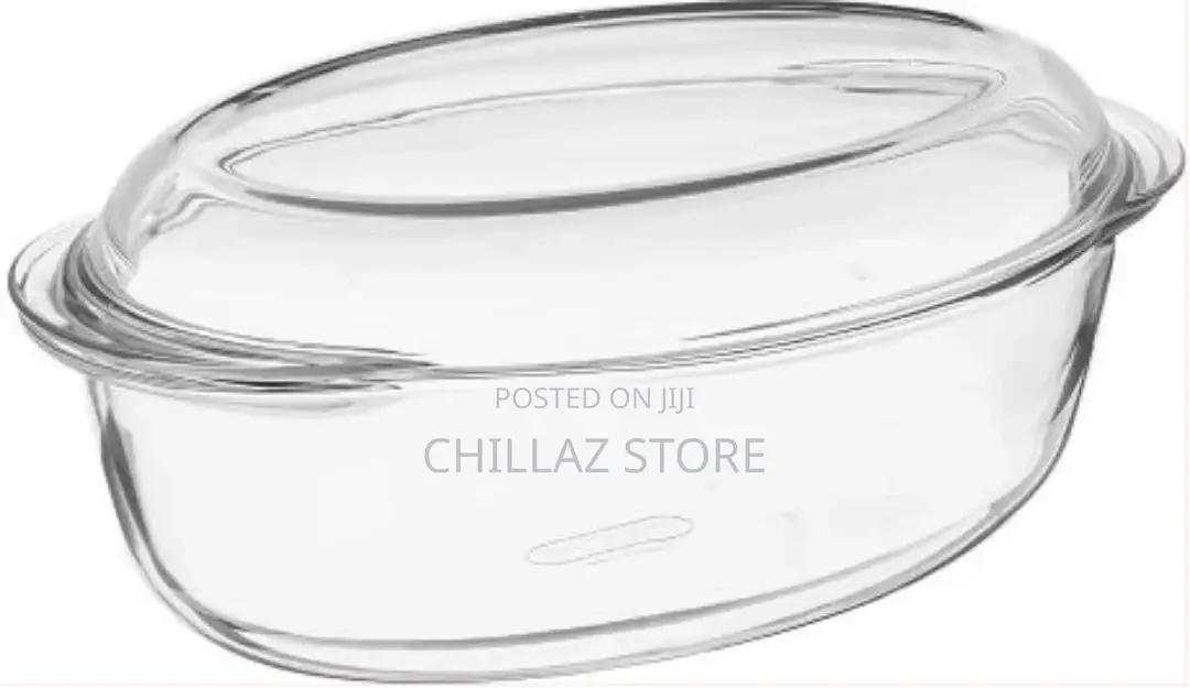 Pyrex Glass Oval Casserole Oven Dish With Lid, 4L