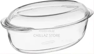 Pyrex Glass Oval Casserole Oven Dish With Lid, 4L