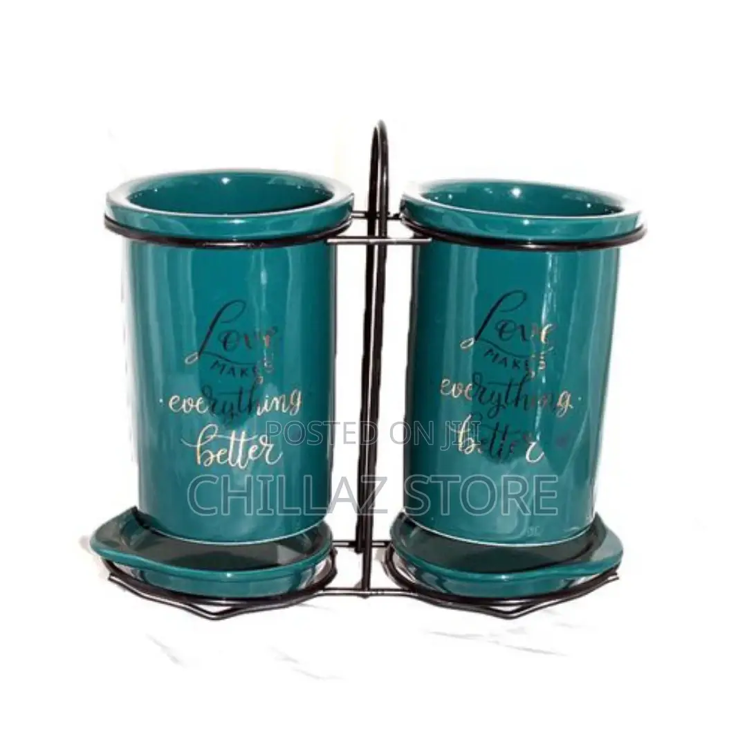 Ceramic Spoon Cutlery Utensil Holder Tube Rack –