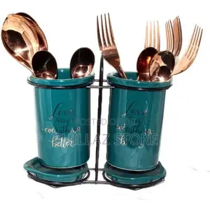 Ceramic Spoon Cutlery Utensil Holder Tube Rack –