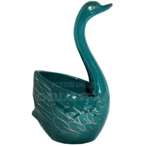 Ceramic Swan Fork, Spoon Cutlery Stand Holder