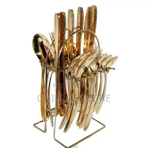 24pcs Cutlery (Forks, Spoons Knives) With a Stand –