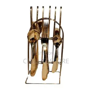 24pcs Cutlery (Forks, Spoons Knives) With a Stand –