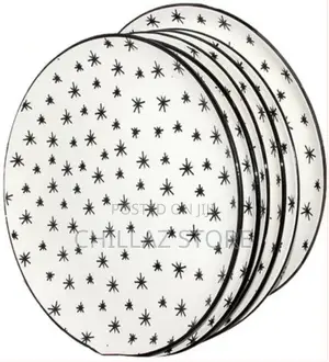 Round Star Design Dinner Plates, 6pcs –