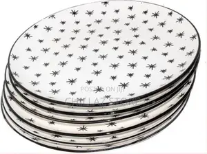 Round Star Design Dinner Plates, 6pcs –