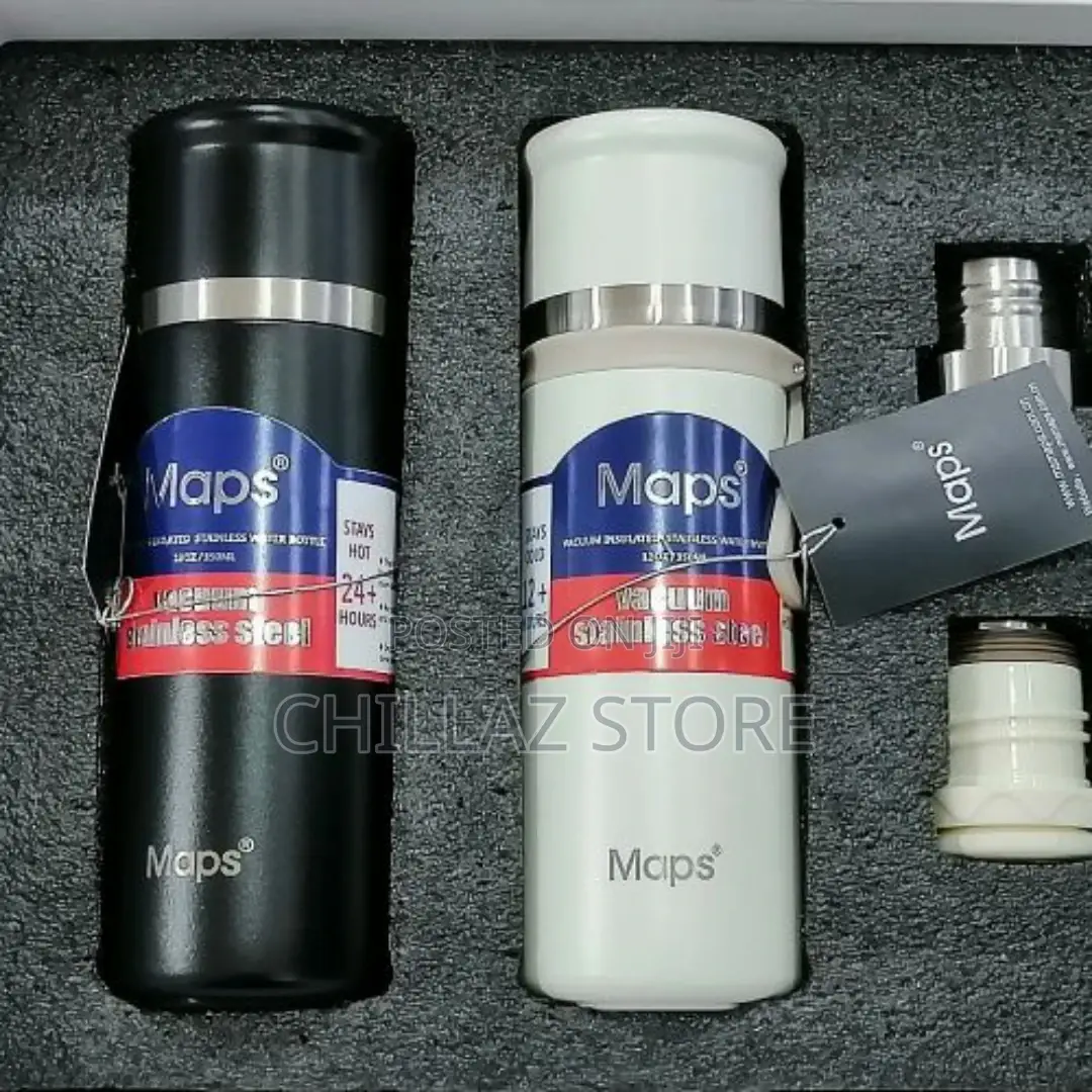 2PC, 350ml Vacuum Flasks Outdoor Thermos Bottles Gift Set