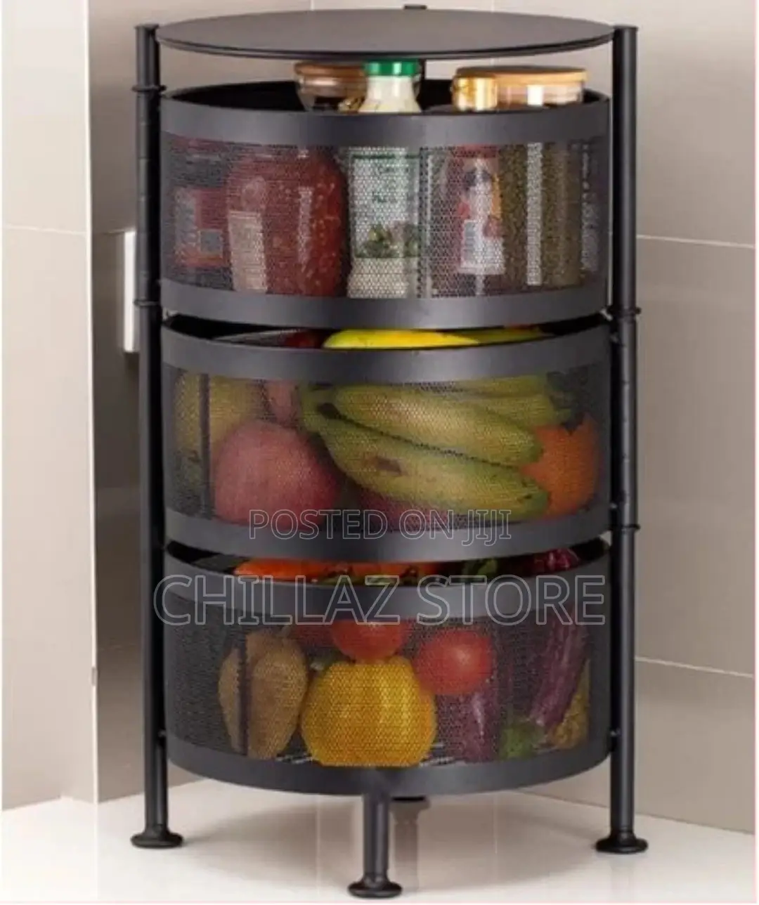 3 Tier Kitchen, Bedroom, Bathroom Storage Rack Basket