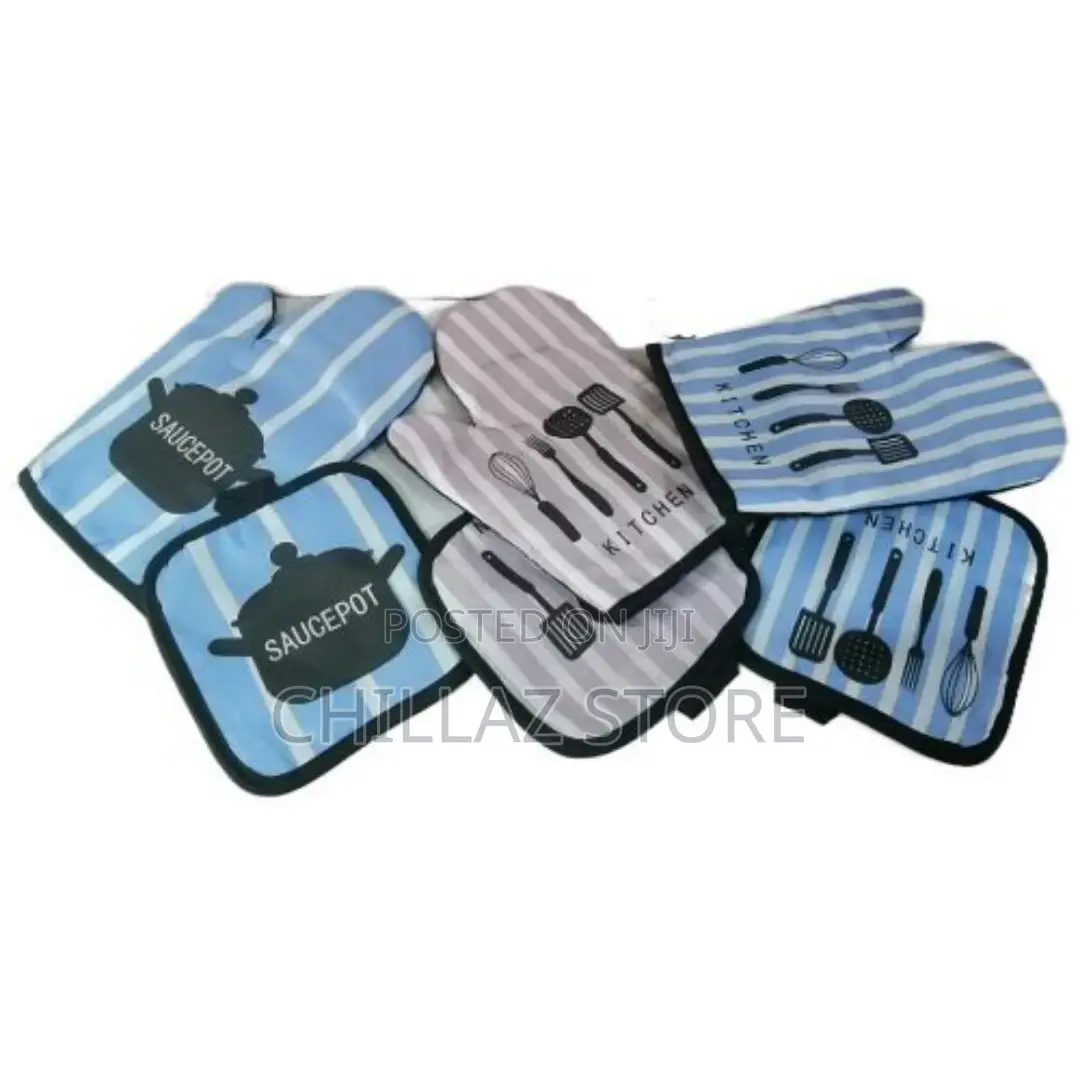 2pc Cotton Multi-Design Oven Mitt and Pot Holder -Multi-