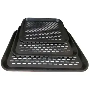 3 PCS of Rubber Non-Slip Serving Trays Platters-